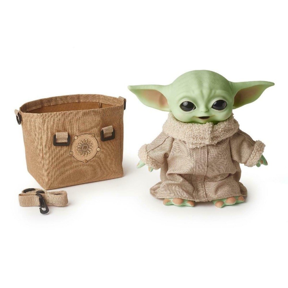 Mattel Star Wars The Child Grogu Plush Toy‎ 11" New Sound & Satchel - Picture 3 of 6